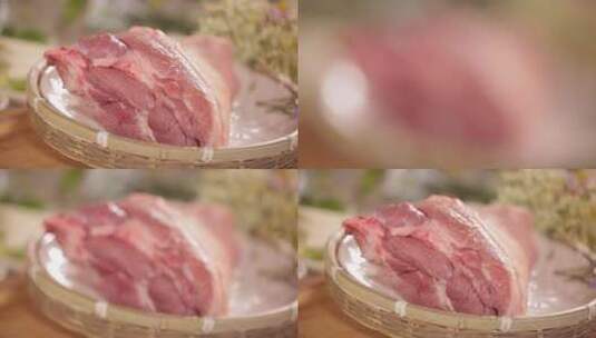 猪蹄猪肘子肉高清在线视频素材下载