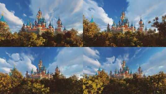 梦幻城堡高清在线视频素材下载