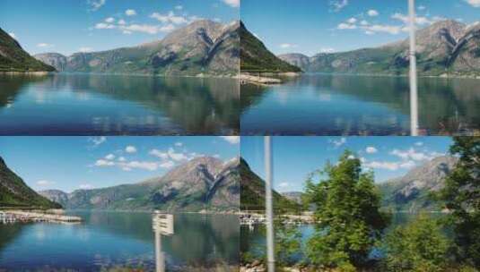 挪威美丽的峡湾山脉高清在线视频素材下载