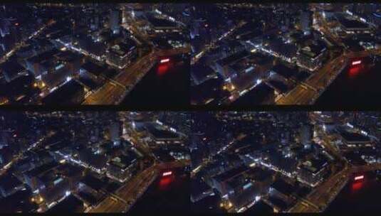 香港夜景俯仰镜头18秒高清在线视频素材下载