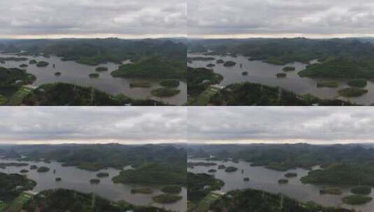 航拍贵州阿哈湖景区4A景区高清在线视频素材下载