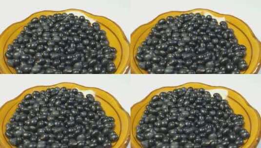 五谷杂粮黑豆黑大豆食品静物高清在线视频素材下载
