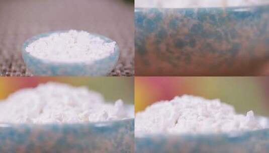 【镜头合集】一碗淀粉澄粉面粉土豆粉高清在线视频素材下载
