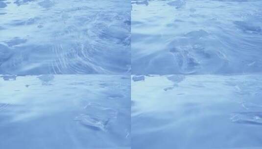蓝色冰川水波纹涟漪美妆广告高清在线视频素材下载
