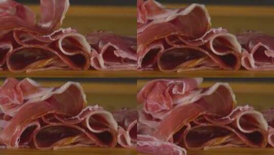火腿 西班牙火腿 金华火腿 猪腿 腌肉高清在线视频素材下载