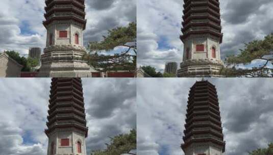 移动镜头北京通州燃灯塔高清在线视频素材下载