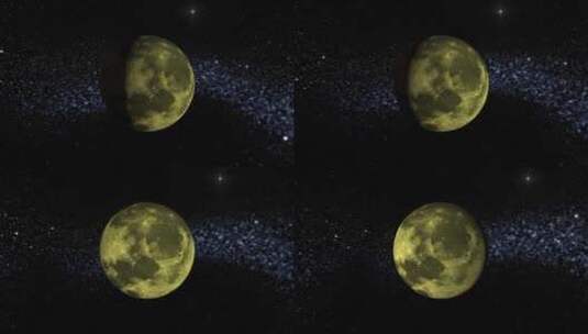 月亮在宇宙中转动高清在线视频素材下载
