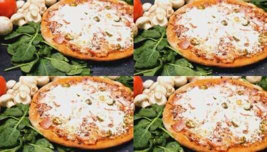 调味料重的披萨高清在线视频素材下载