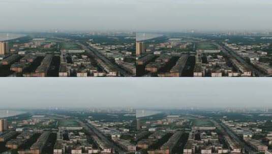 航拍湖南湘潭城市建设高清在线视频素材下载