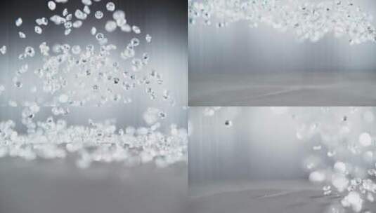 闪闪发光的钻石雨一组镜头高清在线视频素材下载