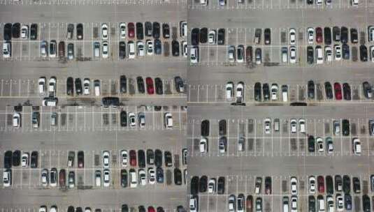 大型停车场上的车辆高清在线视频素材下载