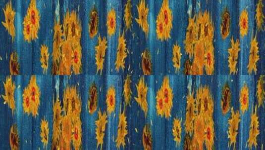 梵高向日葵 艺术画像 油画高清在线视频素材下载