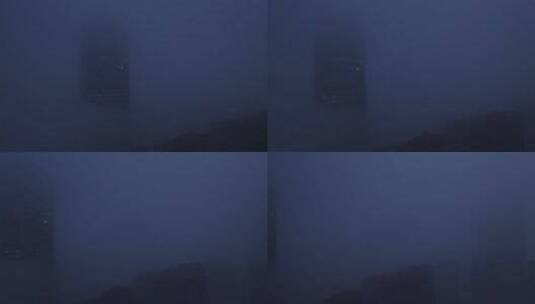 城市雾霾天气现场高清在线视频素材下载