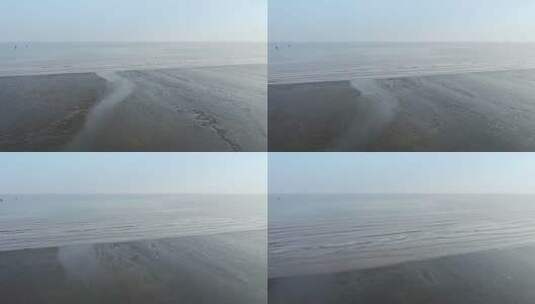 沙滩上的海浪自然风景高清在线视频素材下载