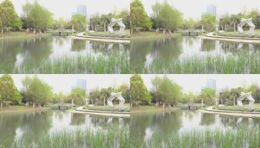 武汉硚口区园博园三亚园风景高清在线视频素材下载