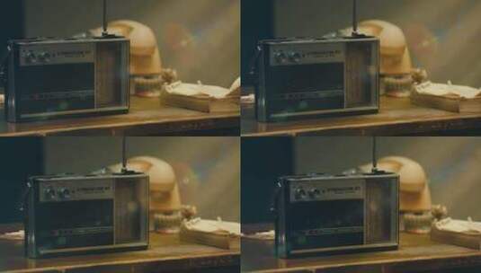 老式收音机老物件古董高清在线视频素材下载