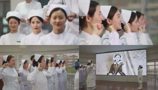 护士宣誓礼高清在线视频素材下载