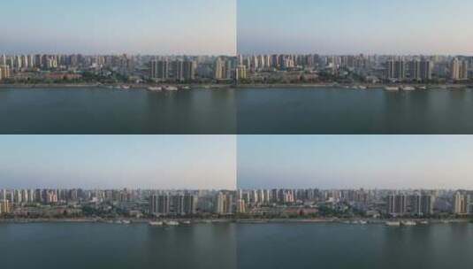 湖北襄阳汉江桥梁高楼建筑航拍高清在线视频素材下载