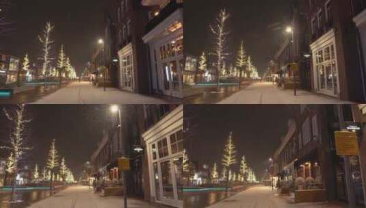 圣诞城市夜景节日氛围高清在线视频素材下载