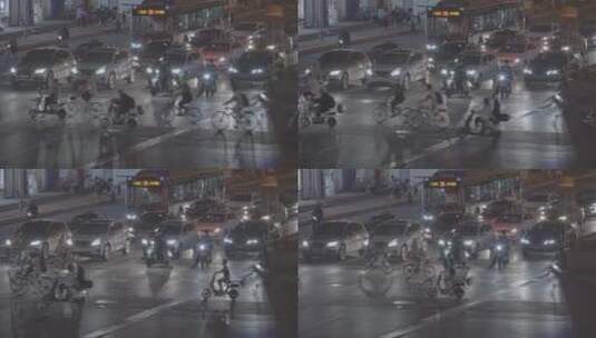 夜晚街道 路灯 夜晚空镜高清在线视频素材下载