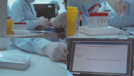 医院检验科抽血检测高清在线视频素材下载