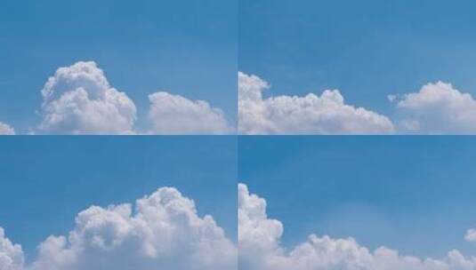 蔚蓝的天空下白白的云高清在线视频素材下载