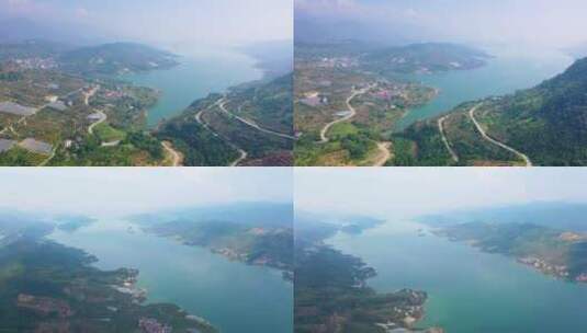 航拍郴州资兴东江湖合集3高清在线视频素材下载