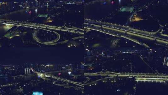 广州大桥夜景都市夜景高清在线视频素材下载