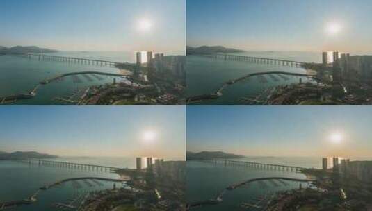 惠东海湾大桥星芒高清在线视频素材下载
