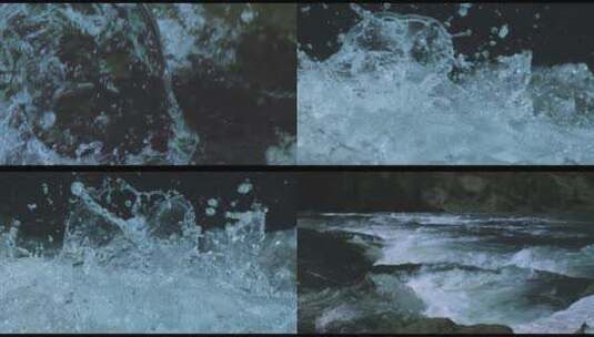 水流汇大海高清在线视频素材下载