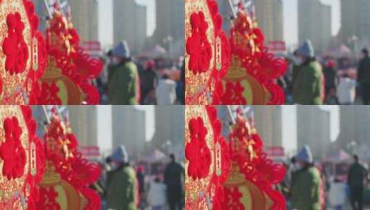 春节赶年集买年货过大年高清在线视频素材下载