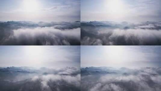 8K长江三峡壮丽山峰层峦叠嶂云海延时高清在线视频素材下载