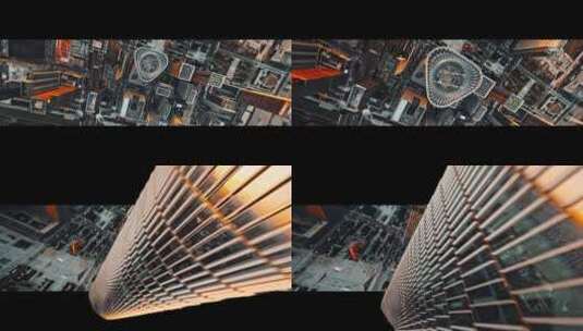 【裸眼3D】宁波地标中银大厦FPV航拍高清在线视频素材下载