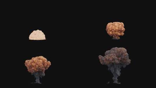 4k原子弹氢弹爆炸烟尘光效-alpha (4)高清在线视频素材下载
