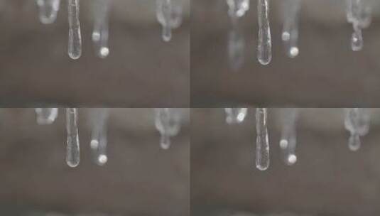 冰融化滴水冰滴水水珠滴落LOG视频素材高清在线视频素材下载