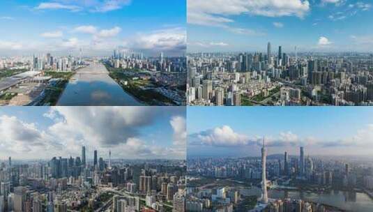 【4K合集】广州蓝天白云空镜素材高清在线视频素材下载