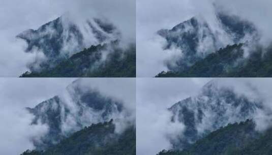 雨后高山云雾缭绕高清在线视频素材下载