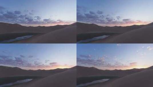 延时内蒙古阿拉善巴丹吉林沙漠日出朝阳高清在线视频素材下载