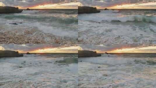 日落时的大海高清在线视频素材下载