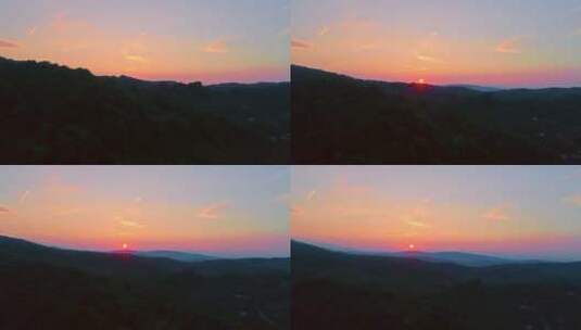 日落时的山脉高清在线视频素材下载