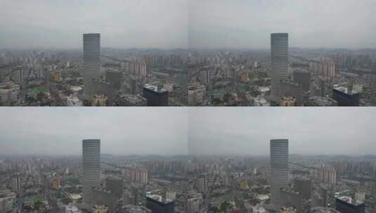 江苏徐州苏宁广场高楼建筑航拍高清在线视频素材下载