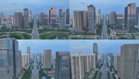 4K武汉航拍高楼大厦视频高清在线视频素材下载