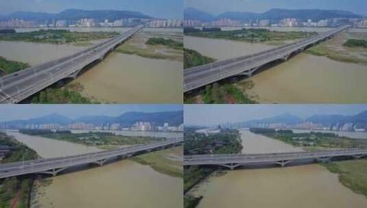 航拍福州三江口大桥高清在线视频素材下载