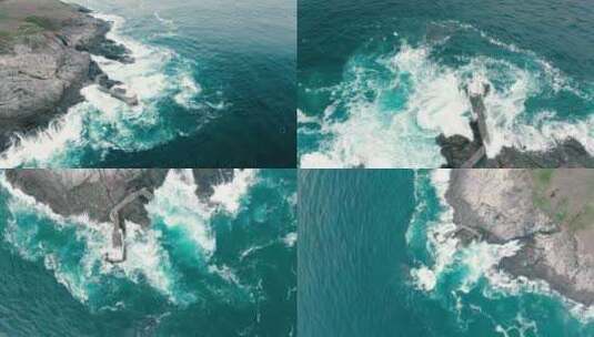 海浪海波浪海岸海洋高清在线视频素材下载