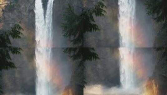 自然瀑布升格拍摄高清在线视频素材下载