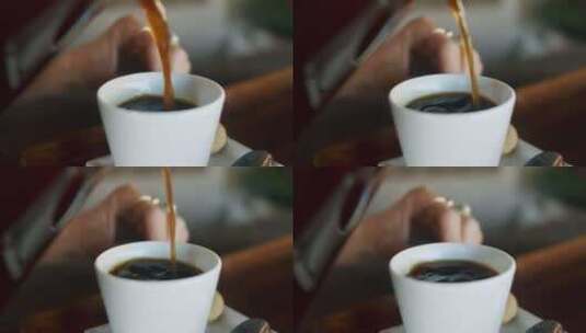 倒黑咖啡高清在线视频素材下载
