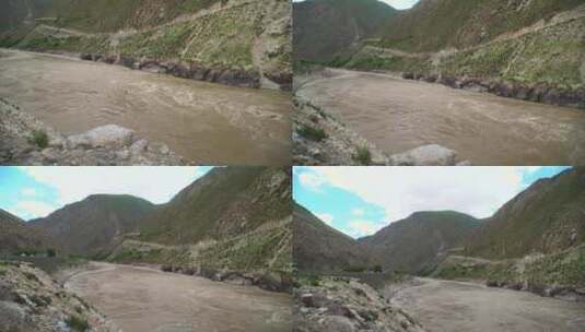 西藏风景雅鲁藏布江高清在线视频素材下载