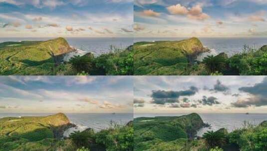 延时海洋海浪海岸海滩岛屿海景大海海岸线岩高清在线视频素材下载