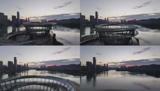 梅溪湖城市岛高清在线视频素材下载