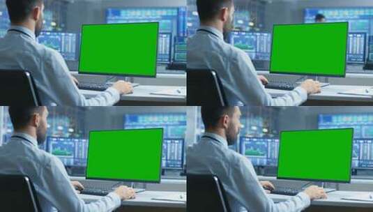 绿屏电脑办公高清在线视频素材下载